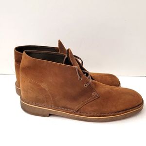 Clarks men brown leather shoes size 10.5M
